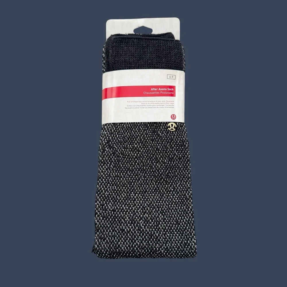 NEW - LULULEMON Ater Asana Sock Wool Heather Black Women's 6-9